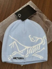 Arc'teryx Bird Head Toque Beanie – Light Blue Merino Wool Ski & Outdoor Hat NWT
