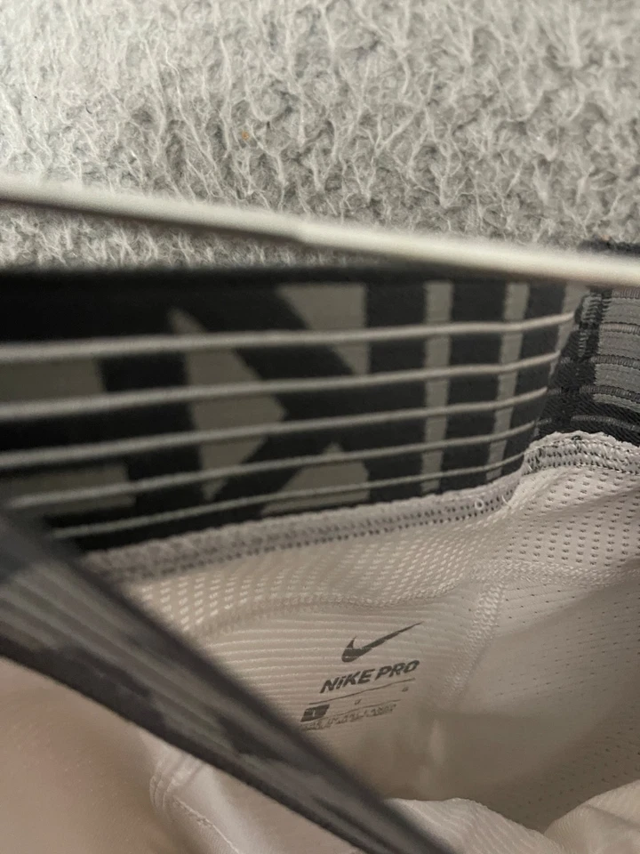 Medias de malla para hombre Nike Pro talla grande blancas adulto 853923 100 Foto 2 de 4
