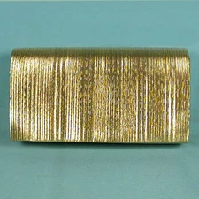 Cheap Evening Bag  Gold Pleated Clutch Purse  & Sholder Strap - P574GD