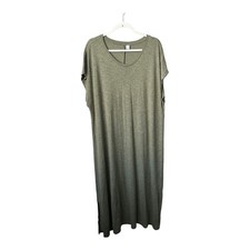 Old Navy Maxi Dress Women's XXL Green Short Sleeve Casual Stretch Flowy Boho