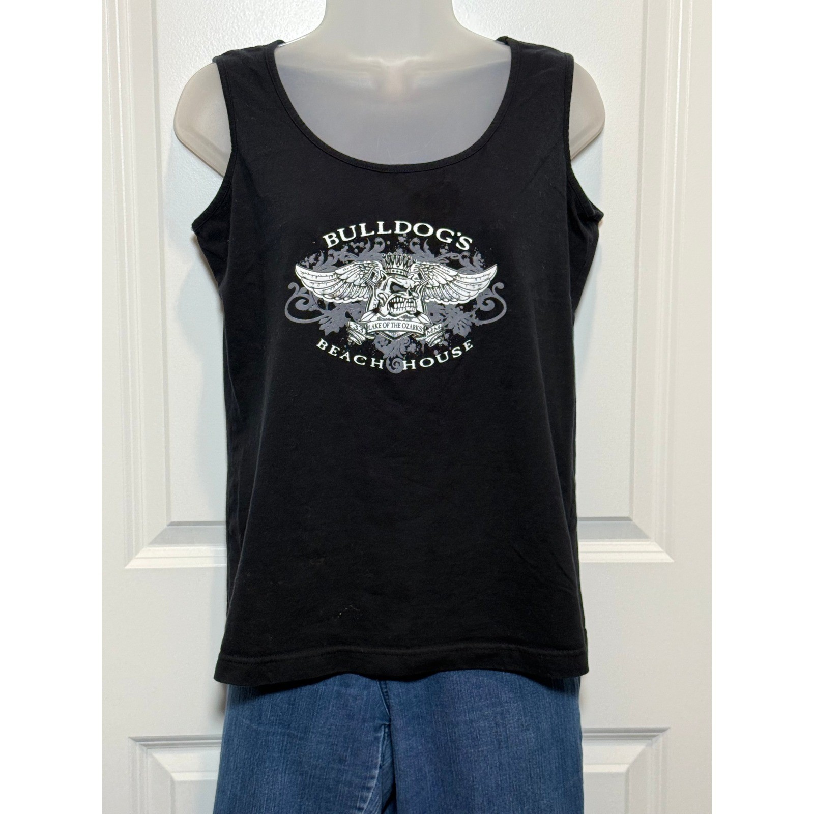 Black Bulldog's Beach House Graphic Tank Top Women's Size L