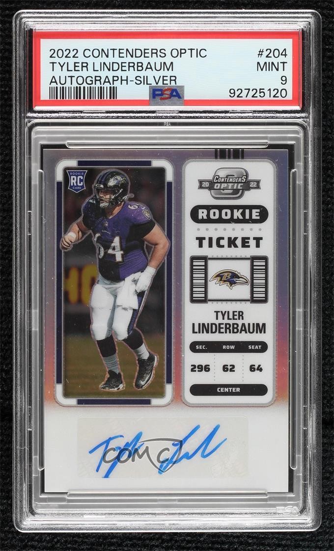Tyler Linderbaum Panini Contenders Optic #204 Autograph-Silver