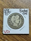 1896 O Barber Silver Quarter VG Very Good Better Date U.S. 25c Coin (Raw14588)