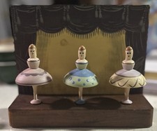 VTG Wooden Wall Hanging/Shelf Decor 3 Hand Painted Ballerinas Girls Room 2000