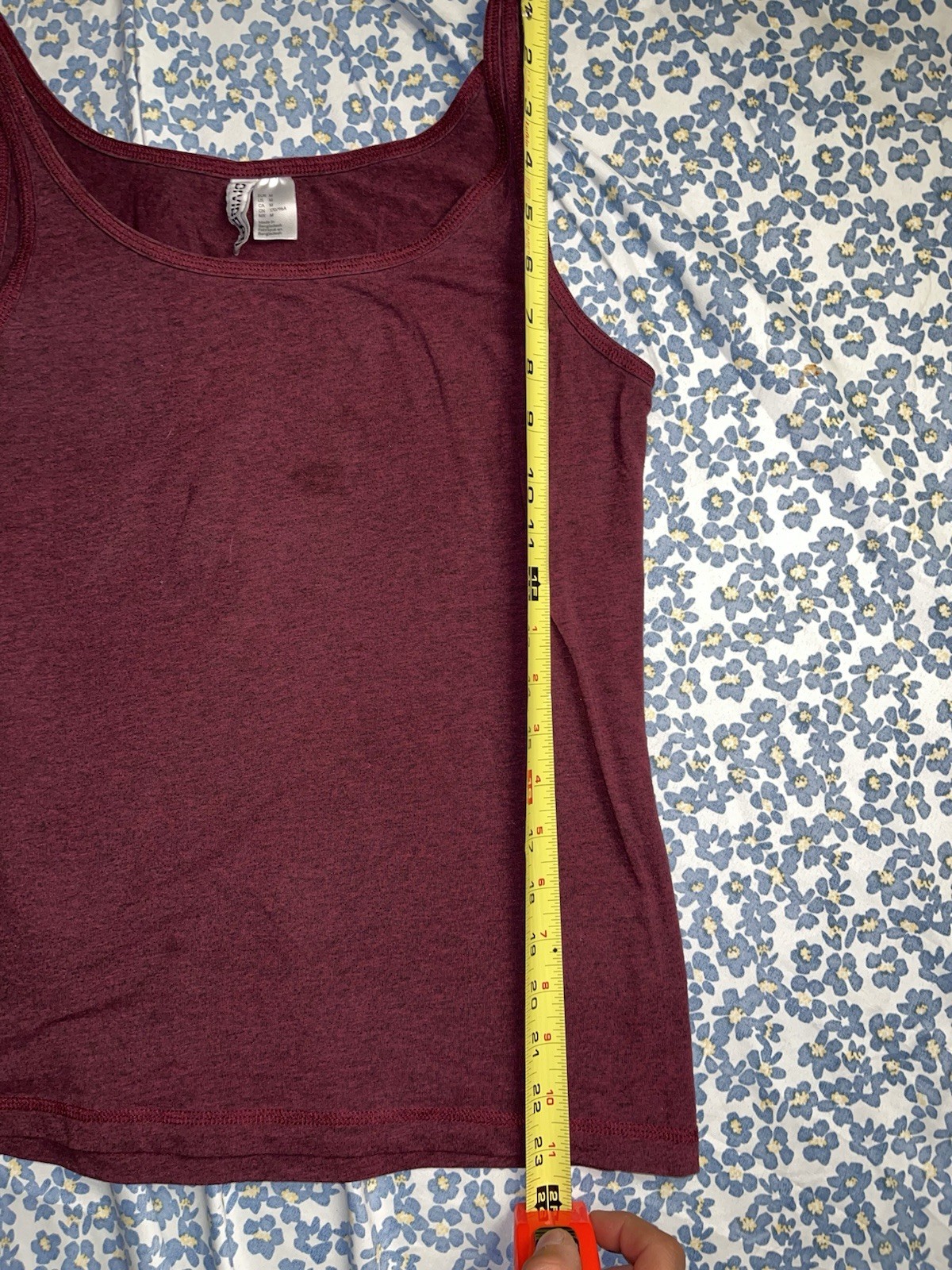 Basic Full Length Divided HM Cotton blend Cami Ta… - image 4