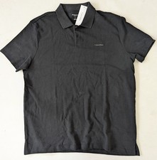 Calvin Klein Premium 100 Cotton man black polo shirt size XL Brand New 79