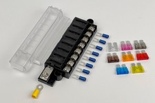 8fach Sicherungshalter Sicherungskasten Kompakt 8 KFZ Sicherungen Kabelschuhe