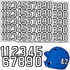110PCS Helmet Numbers Self Adhesive Sports Number Football Helmet Stickers, Wate