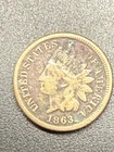 1863 Indian Head Cent “Fatty” Civil War Penny – Early Type – Great Album Filler