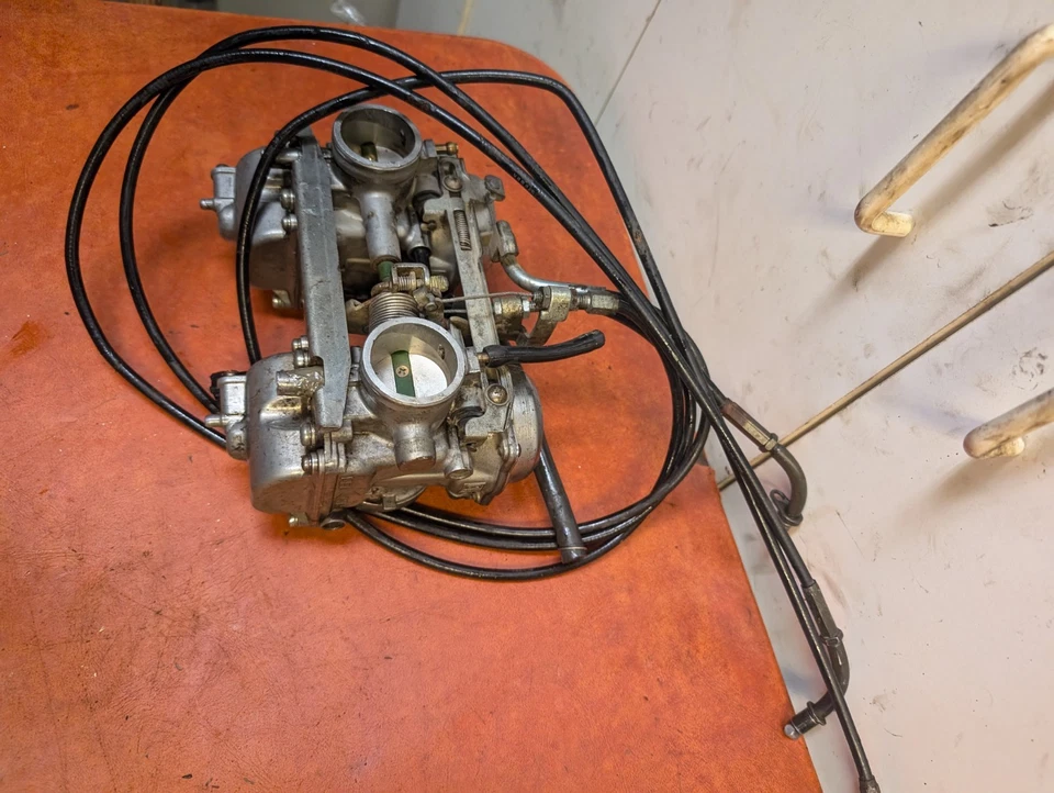 86 Kawasaki EN450 EN 450 454 LTD Carburetors Carbs - Image 3 of 4