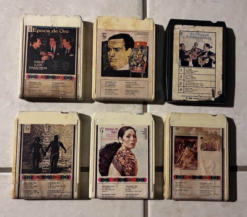 6 Trio Los Panchos 8 Track Cassette Tape Lot - Tangos, Pedro Flores, Lecuona
