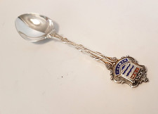Souvenir- Andenken- Zuckerlöffel Newark England 925 Silber mit Wappen 11cm Lang