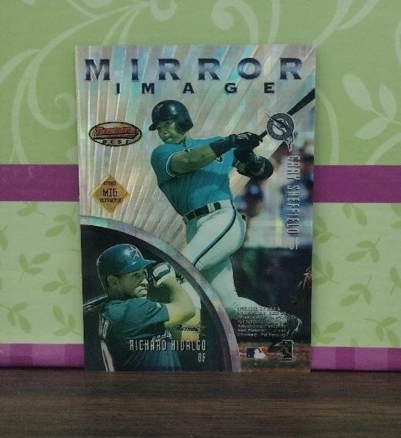 1997 Bowman's Best Atomic Refractor #MI6 Juan Gonzalez Sheffield Guillen Hidalgo - Image 2 of 2