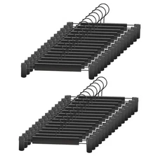 GUANJUNE Clothes Pants Hangers Space-Saving Skirt Holders & 360 ° Swivel Hooks