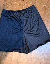 Black Nylon Vtg Vassarette Pettipants Trunk Bloomers Pantaloons Small