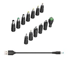 Durable USB to DC 5V Power Cord, Universal DC 5.5x2.1mm Cable with 13 Connectors