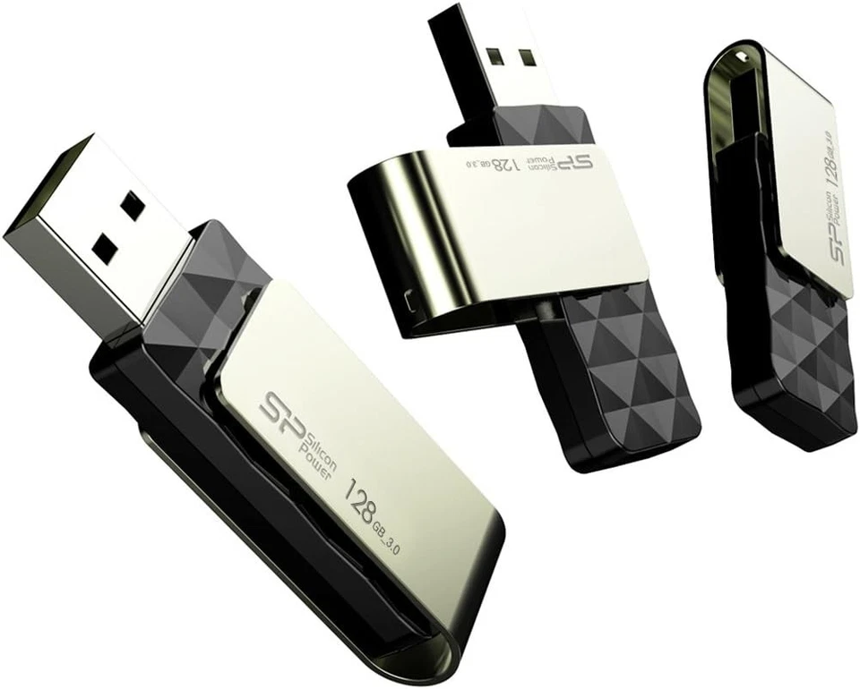 128 GB Silicon Power B30 Blaze USB3.0 Flash Drive Swivel Style, USB 3.1 Gen1 (US - Image 3 of 4