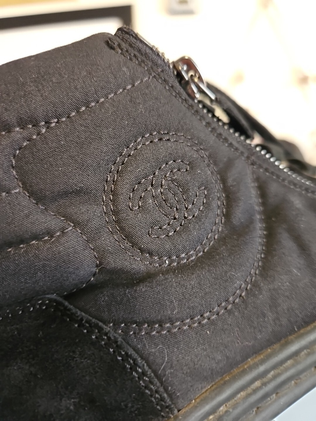 Chanel High Top Sneakers Quilted Suede And Canvas SZ 7-7.5 Good Condition image 6