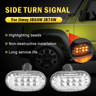 Pair of Side Marker Light Turn Signal Light Für Suzuki Jimny JB64 JB74 Clear