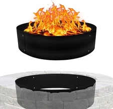 FEBTECH - 48" Portable Firepit Ring Liner - 2MM Carbon Steel DIY Fire Ring