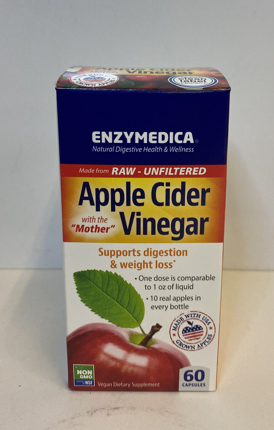 Apple Cider Vingar by Enzymedica - 60 Capsules Exp 11/23