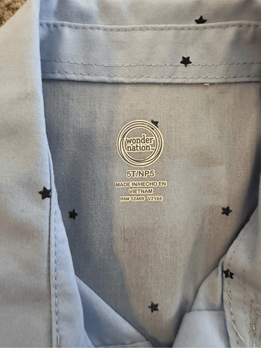 New Dress Shirt Vest Combo Toddler Boys 5T Stars navy - Picture 4 of 4