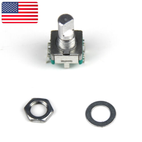 1PC ec11 rotary encoder D shaft with Switch 15mm Flatted End Vertical - Photo 1 sur 6