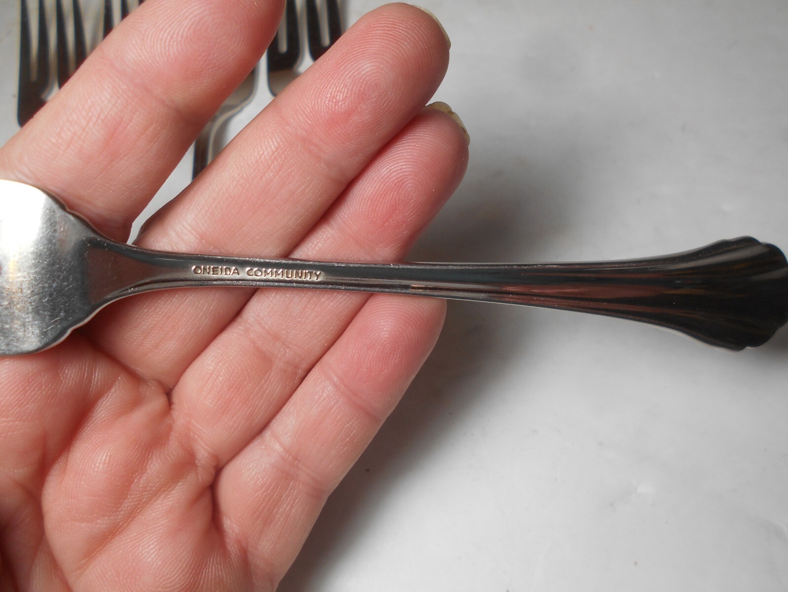 Set Of 5 Oneida Community CLARETTE Stainless Steel Salad Forks 6 3/4"