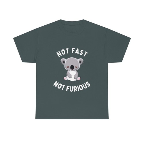 Camiseta de algodón unisex con diseño de koala Not Fast Not Furious - Imagen 20 de 28