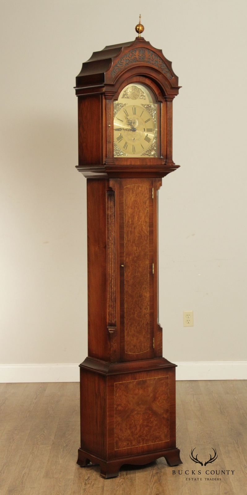 James Stewart Armagh Style Burl Walnut Grandfather Clock eBay