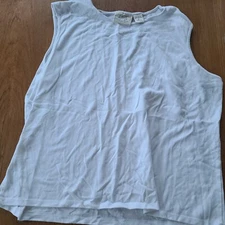 Marshall Field's Field Manor White Sleeveless Tank Top XL
