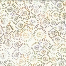 Hoffman Fabrics - Bali Batik - Wheat Fields - Round Floral - Sand Dollar, BTY