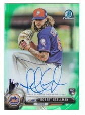 Robert Gsellman Mets 2017 Bowman Chrome RC Green Refractor Auto Rookie 51/99
