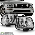 2005 2006 2007 2008 2009 Ford Mustang Chrome Headlights Headlamps Set Left+Right