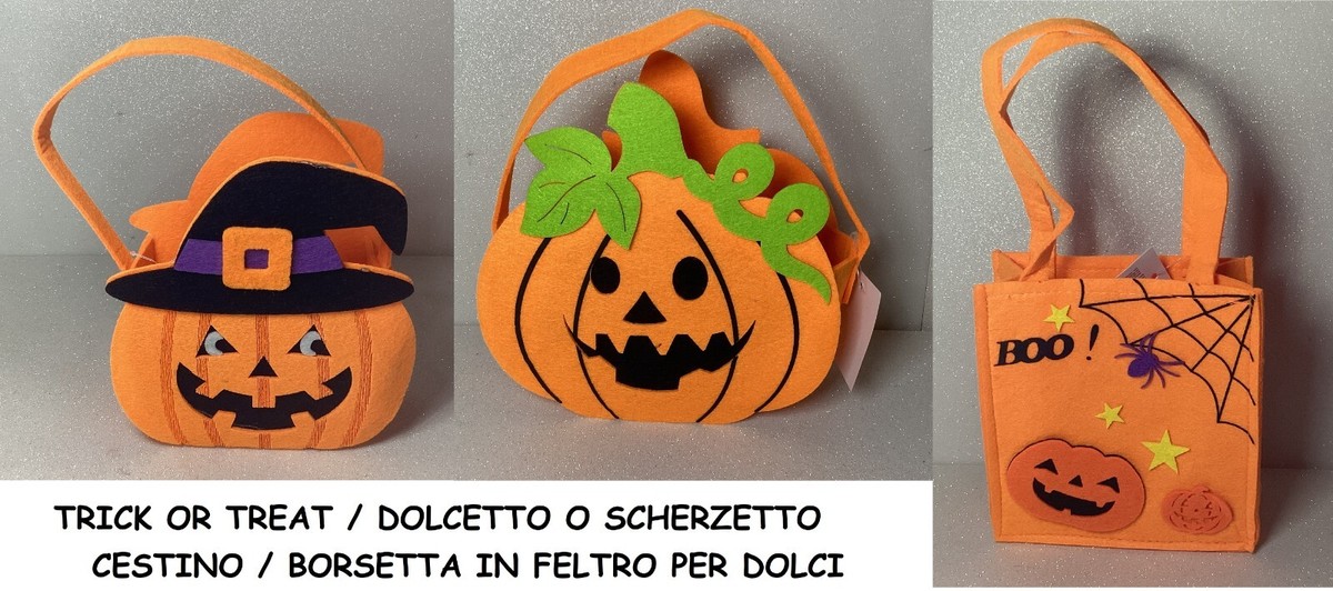 HALLOWEEN SACCHETTO DOLCETTO SCHERZETTO TRICK OR TREAT BAG