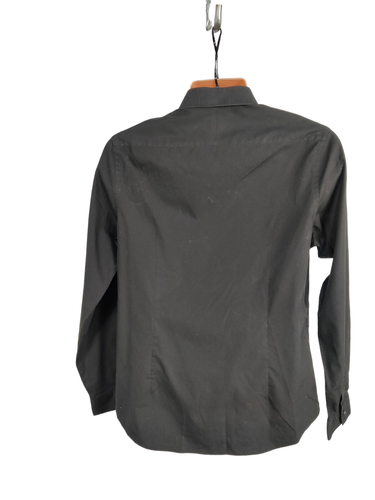 MENS RIVER ISLAND SIZE MEDIUM M BLACK LONG SLEEVE FORMAL OCCASION WORK SHIRT - Picture 3 of 4