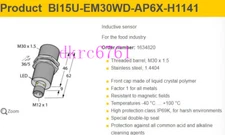 Original TURCK Proximity Switch BI15U-EM30WD-AP6X-H1141 Induction Switch Sensor