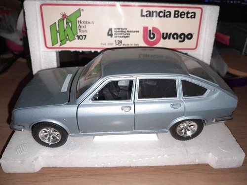 Burago 107 Lancia Beta Berlina 1:24 blue boxed classic original retro die cast - Picture 1 of 13