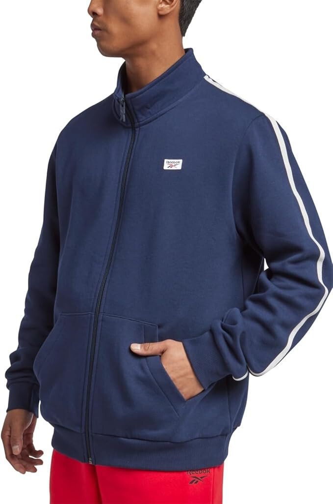 Reebok Mens Full Zip Track Jacket Coat Navy XL 8690₽