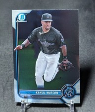 Kahlil Watson 2022 Bowman Chrome Prospect Rookie Card #BCP-211 Miami Marlins. rookie card picture