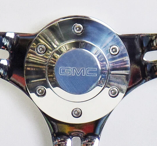 1970-73 Jimmy GMC Suburban van GMC pickup steering wheel 15" DARK MAHOGANY WOOD - Image 3 of 4