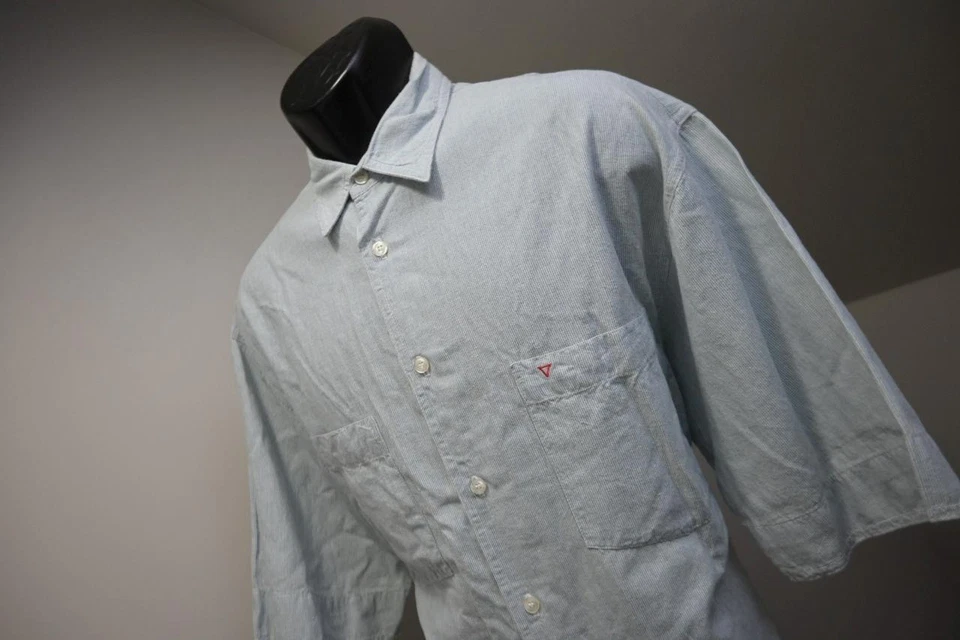 Vintage Guess Georges Marciano Dress Shirt MADE IN USA Mens Size 3 - Image 2 of 4