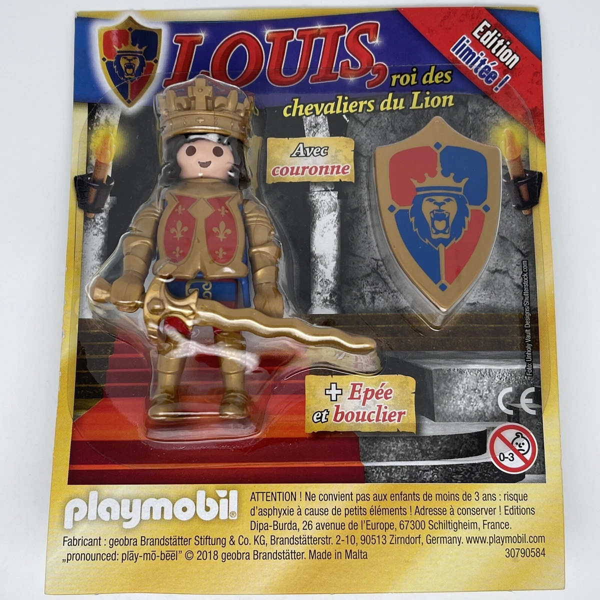 PLAYMOBIL MOYEN-AGE MÉDIÉVAL Chevalier Figurine Dragon Rouge Armure