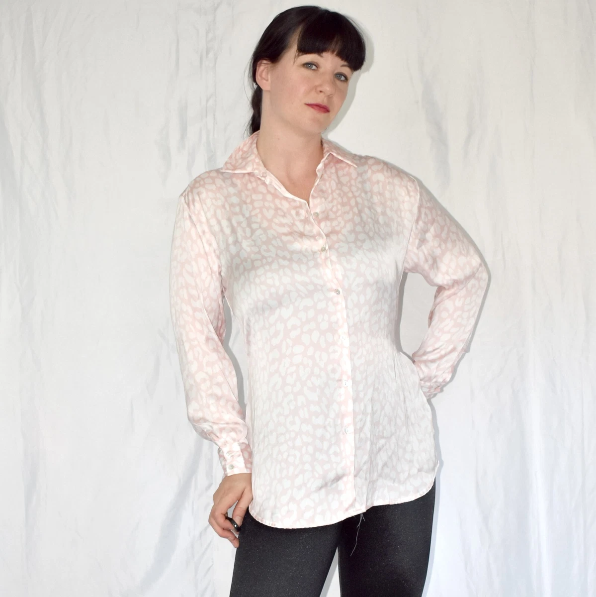Haut Chemisier Femme Taille 16/18 (XL) Noir Et Blanc - Printemps/été, Occasion Très Bon état