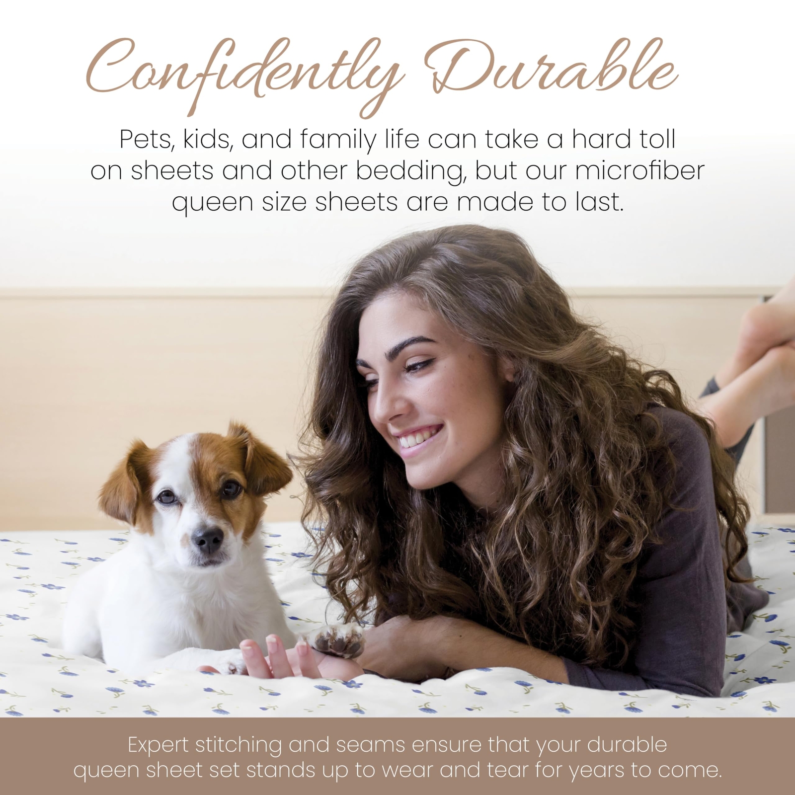 4 Piece Queen Sheet Set Light Blue Floral - Sleep Ever with These Ultra-Soft ...