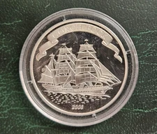 Palau  Gorch Fock Tall Ship PROOF Silver .999 Coin 1998