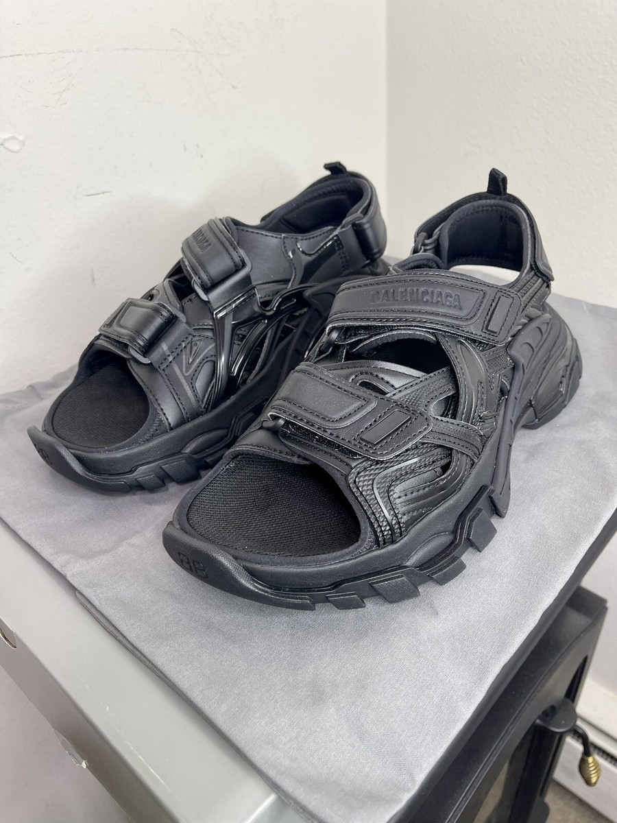 licens patient Muskuløs $795 Balenciaga Track Grip Strap Sports Sandals Black Eu 37 US 7 | eBay