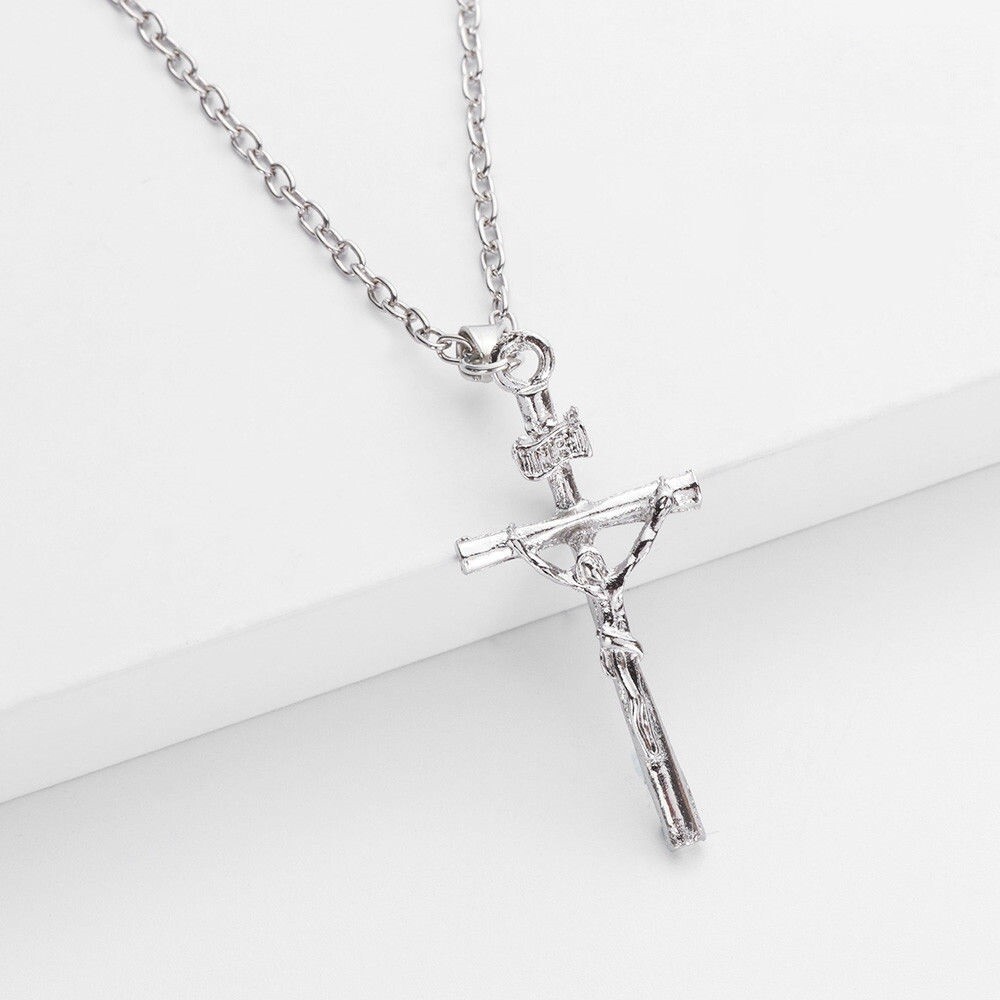 925 Sterling Silver Christian Jesus Christ Cross Catholic Crucifix ...