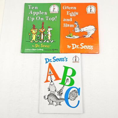 I Can Read It All By Myself Beginner Book Lot of 3 Green Eggs and Ham ABC