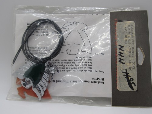 KURYAKYN® LIGHTED EAGLE EMBLEM GREEN LENS 12V FOR HONDA GL # 5045 - Picture 5 of 5
